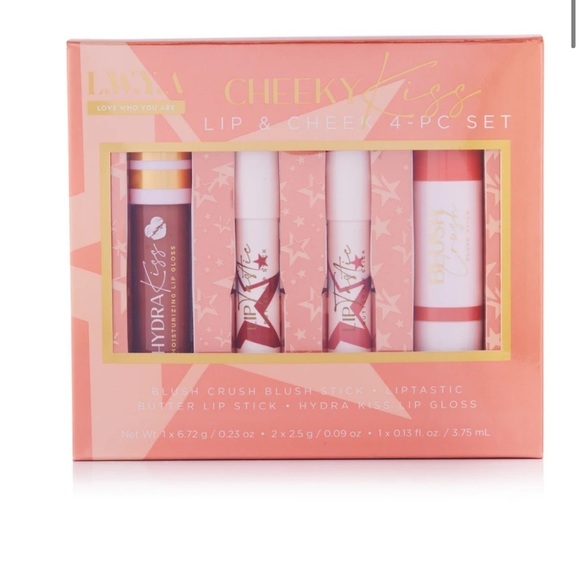 L.W.Y.A Love Who You Are Cheeky Kiss 4PC Lip & Cheek Set in No Filter Neutrals - Picture 1 of 4